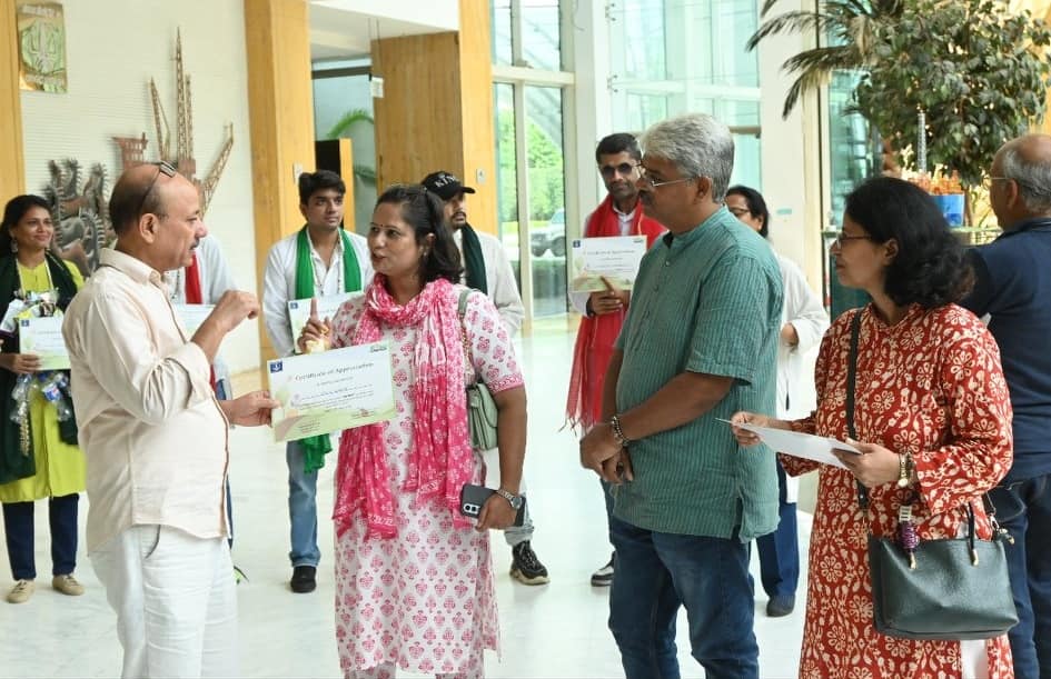 Performers from Gyan Kala Manch delivering a powerful Nukkad Natak on cleanliness and hygiene at MCD School Kishangarh, New Delhi, organized by Rise Foundation and ONGC Videsh.