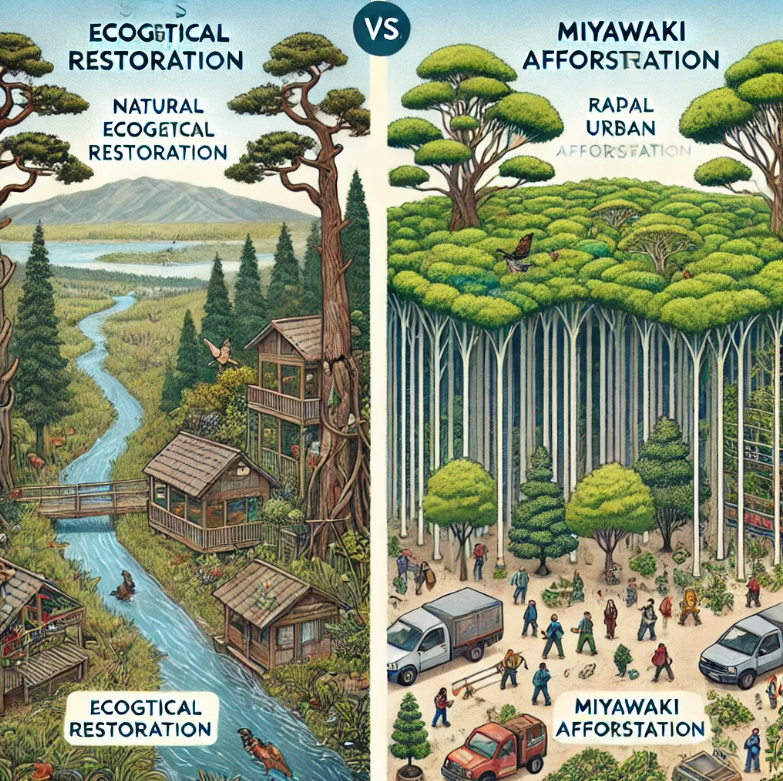 ecological restoration vs miyawaki method